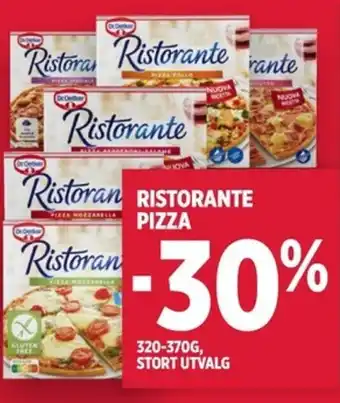 Meny RISTORANTE PIZZA tilbud