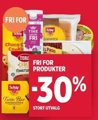 Meny FRI FOR PRODUKTER tilbud