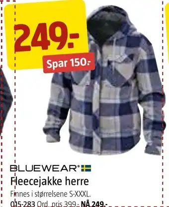 Jula Fleecejakke herre tilbud