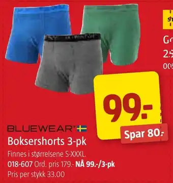 Jula Boksershorts 3-pk tilbud