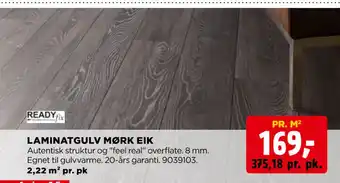 jem & fix LAMINATGULV MØRK EIK tilbud