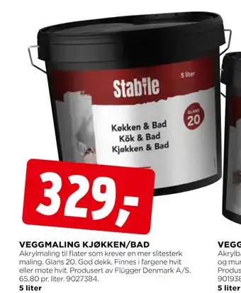 jem & fix VEGGMALING KJØKKEN/BAD tilbud