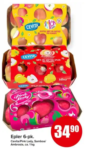Spar Epler 6-pk. Cevita/Pink Lady, Samboa/ Ambrosia, ca. 1 kg tilbud