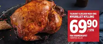 Meny TILBUDET GJELDER MAN-ONS NYGRILLET KYLLING tilbud
