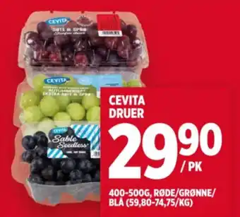 Meny CEVITA DRUER tilbud