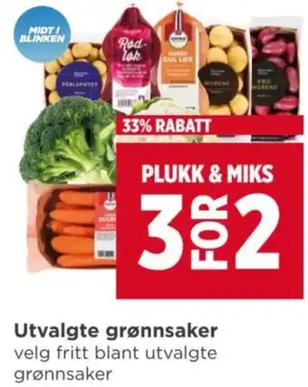 Meny Utvalgte grønnsaker tilbud