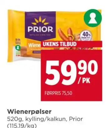 Meny Wienerpølser tilbud