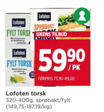 Meny Lofoten torsk tilbud