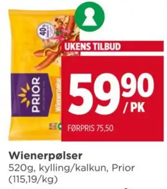 Meny Wienerpølser tilbud