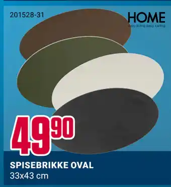 Europris SPISEBRIKKE OVAL tilbud