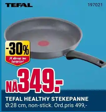 Europris TEFAL HEALTHY STEKEPANNE tilbud