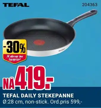 Europris TEFAL DAILY STEKEPANNE tilbud