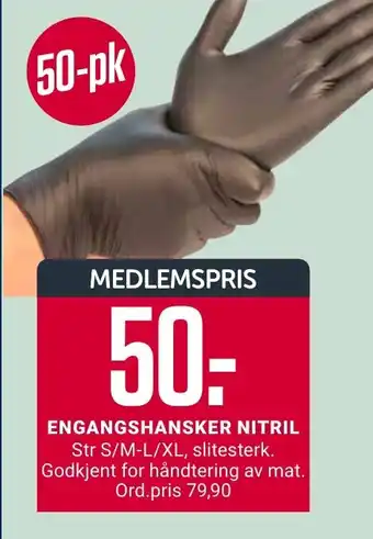 Europris ENGANGSHANSKER NITRIL tilbud