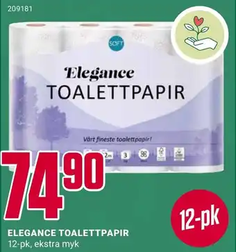 Europris ELEGANCE TOALETTPAPIR tilbud