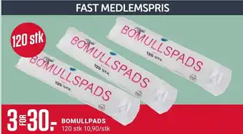 Europris BOMULLSPADS tilbud