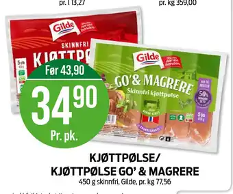 Kiwi KJØTTPØLSE/ KJØTTPØLSE GO’ & MAGRERE tilbud