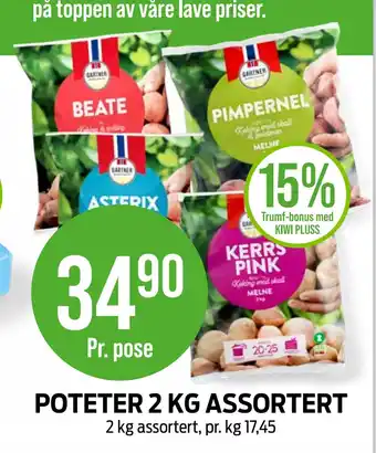 Kiwi POTETER 2 KG ASSORTERT tilbud