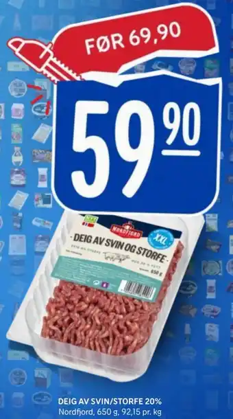 Rema 1000 DEIG AV SVIN/STORFE 20% tilbud