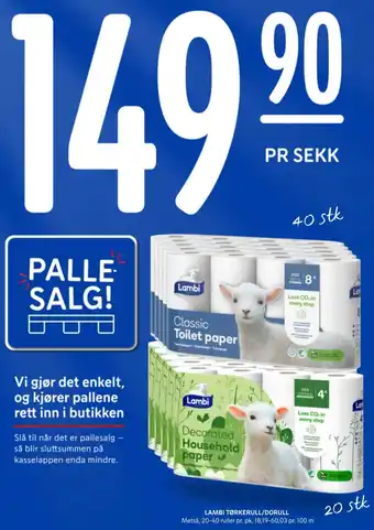 Rema 1000 LAMBI TØRKERULL/DORULL tilbud
