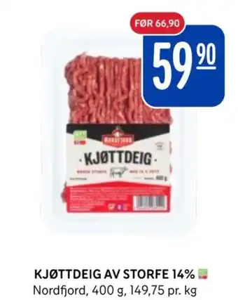 Rema 1000 KJØTTDEIG AV STORFE 14% tilbud