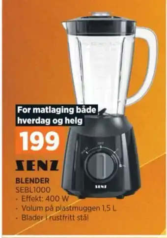 POWER BLENDER SEBL1000 tilbud