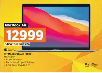 POWER 13" MACBOOK AIR (2020) MGN63HA tilbud