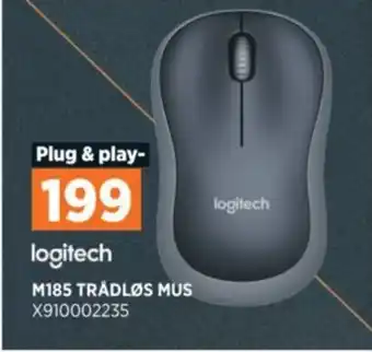 POWER M185 TRÅDLØS MUS X910002235 tilbud