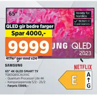 POWER SAMSUNG 65" 4K QLED SMART TV TQ65Q65CAUXXC tilbud
