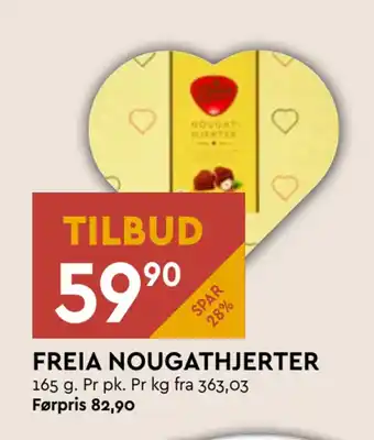 Coop Mega FREIA NOUGATHJERTER tilbud
