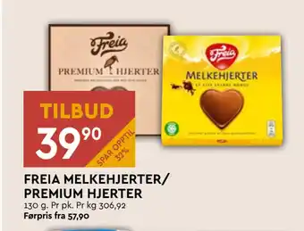 Coop Mega FREIA MELKEHJERTER/ PREMIUM HJERTER tilbud