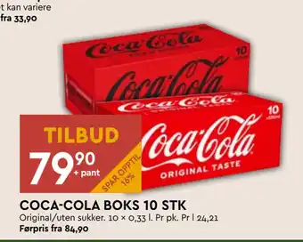 Coop Mega COCA-COLA BOKS 10 STK tilbud
