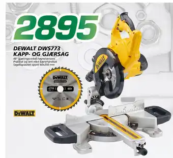 Coop Byggmix DEWALT DWS773 KAPP- OG GJÆRSAG tilbud