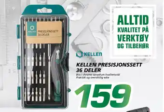 Coop Byggmix KELLEN PRESISJONSSETT 36 DELER tilbud