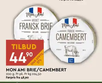 Coop Mega MON AMI BRIE/CAMEMBERT tilbud