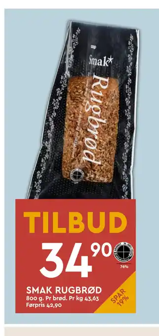 Coop Mega SMAK RUGBRØD tilbud