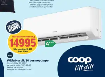Coop Obs Wilfa Narvik 30 varmepumpe tilbud