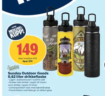 Coop Obs Sunday Outdoor Goods 0,62 liter drikkeflaske tilbud