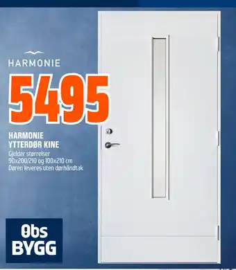 Obs Bygg HARMONIE YTTERDØR KINE tilbud