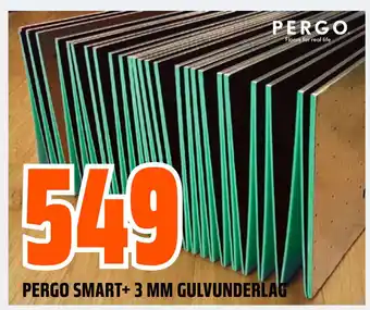 Obs Bygg PERGO SMART+ 3 MM GULVUNDERLAG tilbud