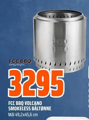 Obs Bygg FCC BBQ VOLCANO SMOKELESS BÅLTØNNE tilbud