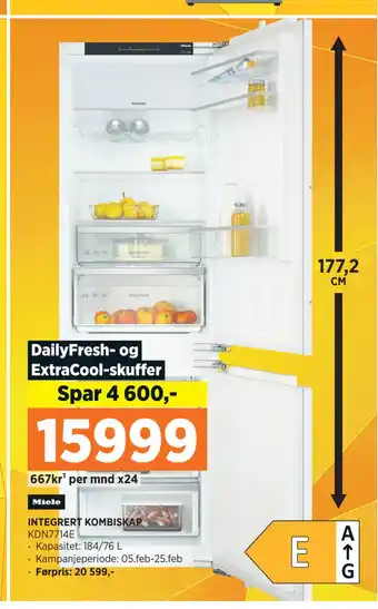 POWER INTEGRERT KOMBISKAP tilbud