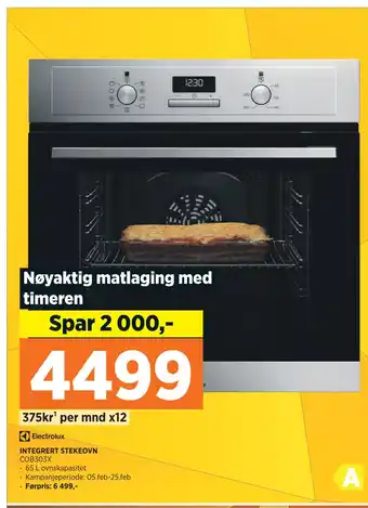 POWER INTEGRERT STEKEOVN tilbud