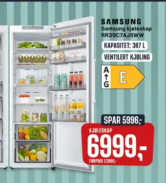 Skousen Samsung kjøleskap RR39C7AJ5WW tilbud