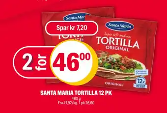 Coop Extra SANTA MARIA TORTILLA 12 PK tilbud