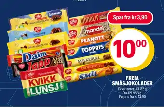 Coop Extra FREIA SMÅSJOKOLADER tilbud