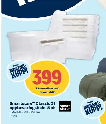 Coop Extra Smartstore Classic 31 oppbevaringsboks 5 pk tilbud