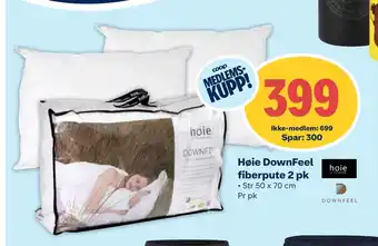 Coop Extra Høie DownFeel fiberpute 2 pk tilbud