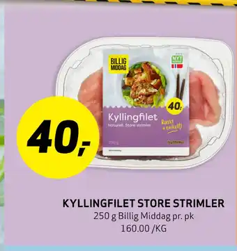 Bunnpris KYLLINGFILET STORE STRIMLER tilbud