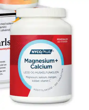 Vitusapotek Nycoplus Magnesium + Calcium, 100 tabl tilbud