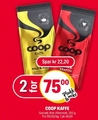 Coop Extra Mild & rund kaffe formalet tilbud